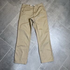 Mountain Khakis Pants Mens 32x34 Brown Relaxed Fit Twill Chino Casual Outdoors